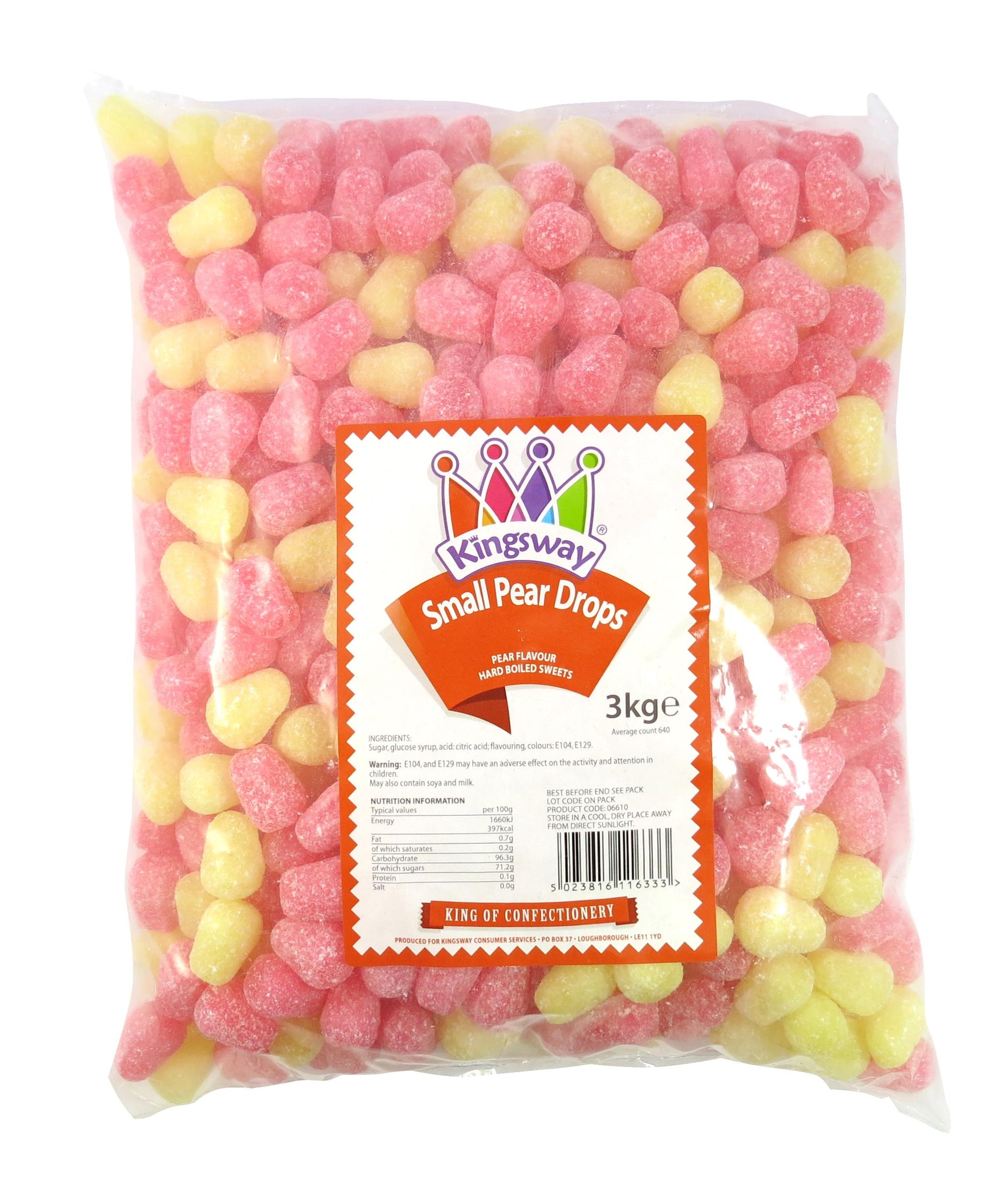 KINGSWAY PEAR DROPS 3KG BAG