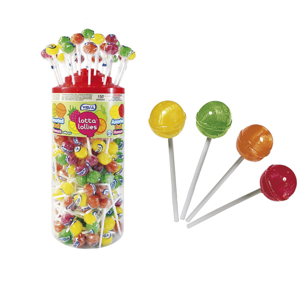 VIDAL ASSORTED FRUITS LOLLIPOPS