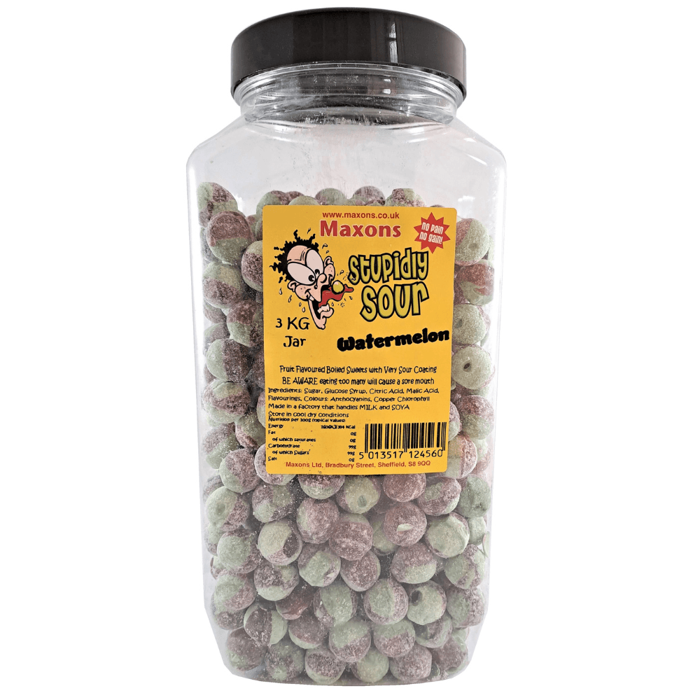 MAXON'S SOUR WATERMELON SWEETS 3KG JAR