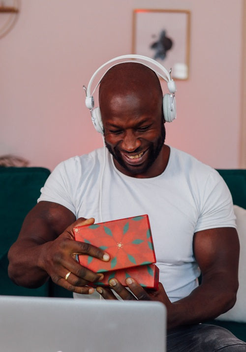 Fathers day gifts being opened 