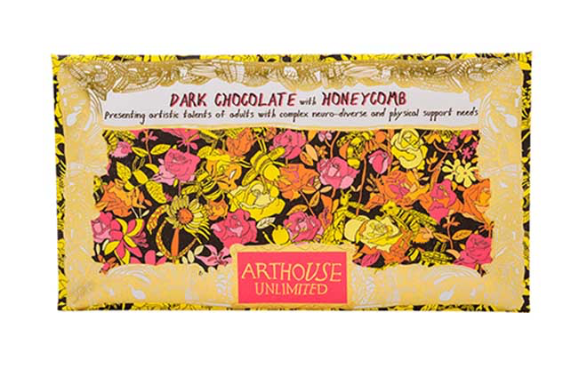 Arthouse Unlimited Chocolate - Bee Free Handmade Dark Chocolate with Honeycomb Pieces