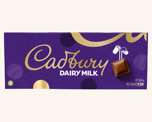 Cadbury Dairy Milk chocolate bar packaging on a white background