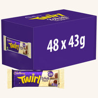 Cadbury Twirl White Dipped Chocolate Bar 43g x 48