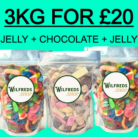 3KG FOR £20; JELLY, CHOCOLATE, JELLY