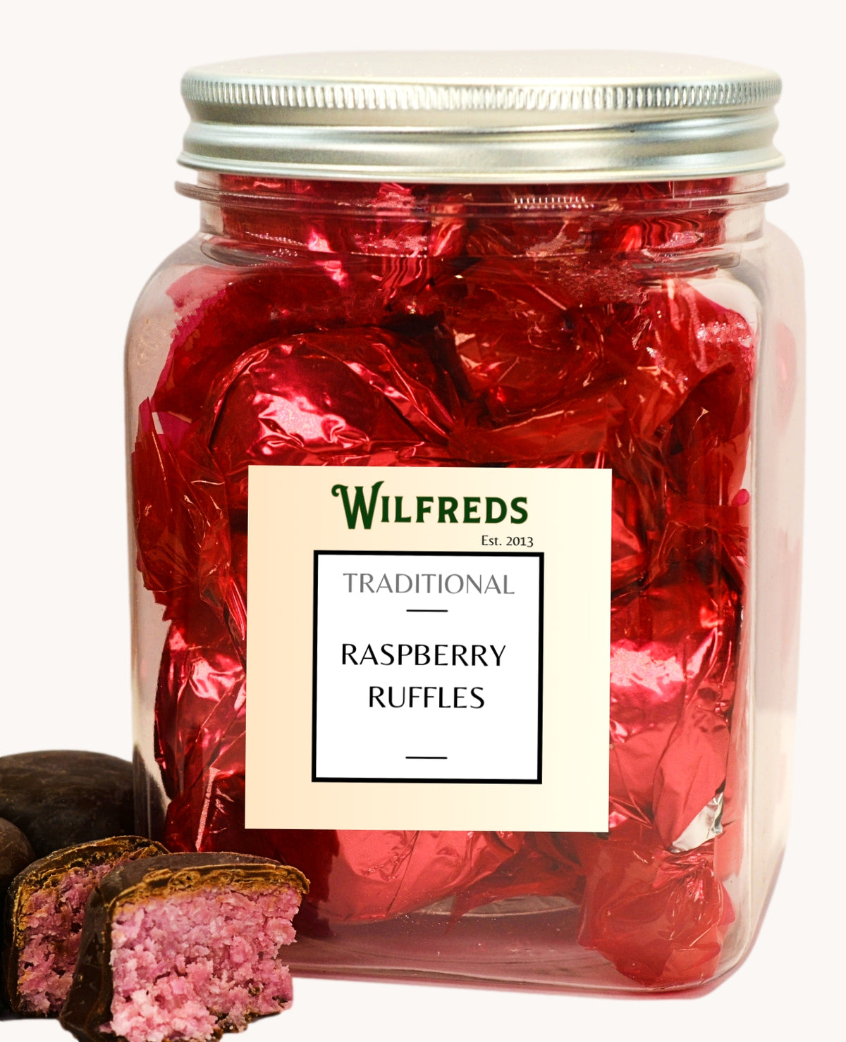 Raspberry & Coconut Ruffles - British sweets from Wilfreds