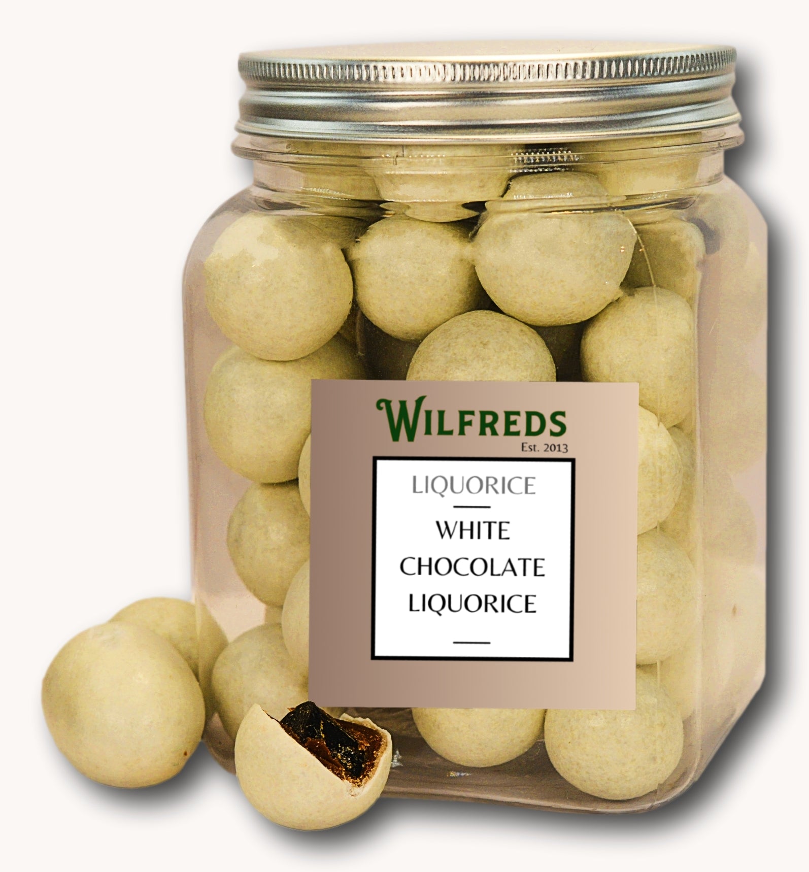 WHITE CHOC. LIQUORICE BALLS