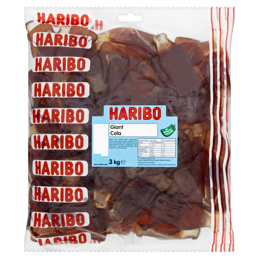 HARIBO GIANT COLA BOTTLES  3KG BAG - 0