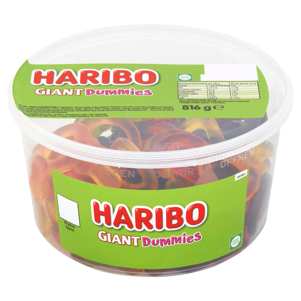 HARIBO GIANT DUMMIES 816G TUB