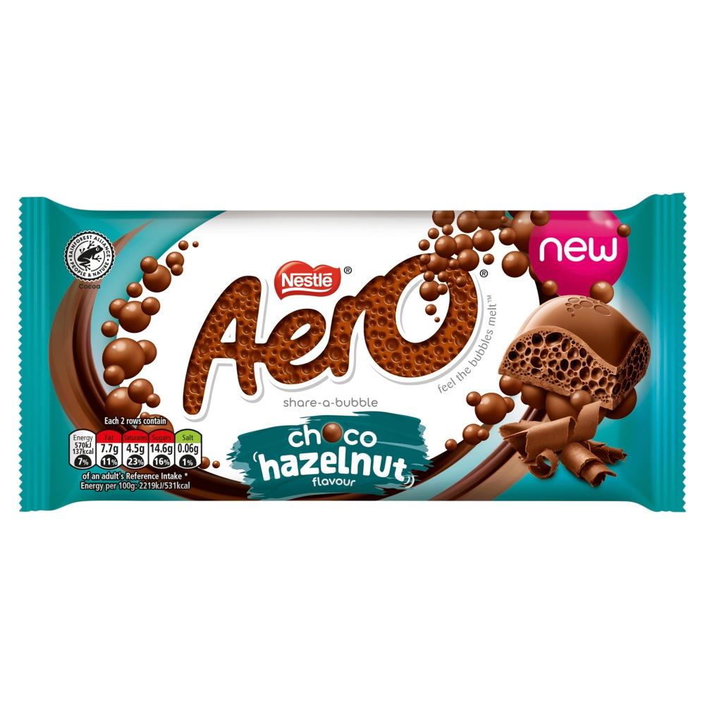 AERO HAZELNUT CHOCOLATE SHARING BAR 90G – 15 X 90G BARS