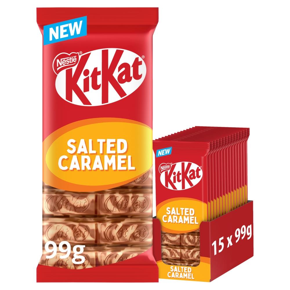 KITKAT SALTED CARAMEL CHOCOLATE SHARING BAR 99G – 15 X 99G BARS