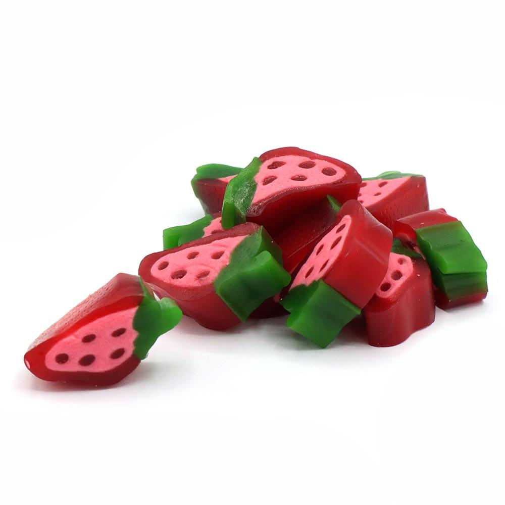 KINGSWAY STRAWBERRY LIQUORICE SLICES 3KG BAG – 1 X 3KG BAG