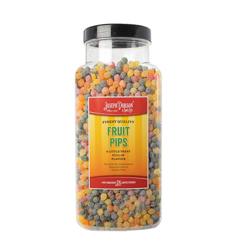 DOBSONS FRUIT PIPS 2.72KG JAR – 1 X 2.72KG JAR