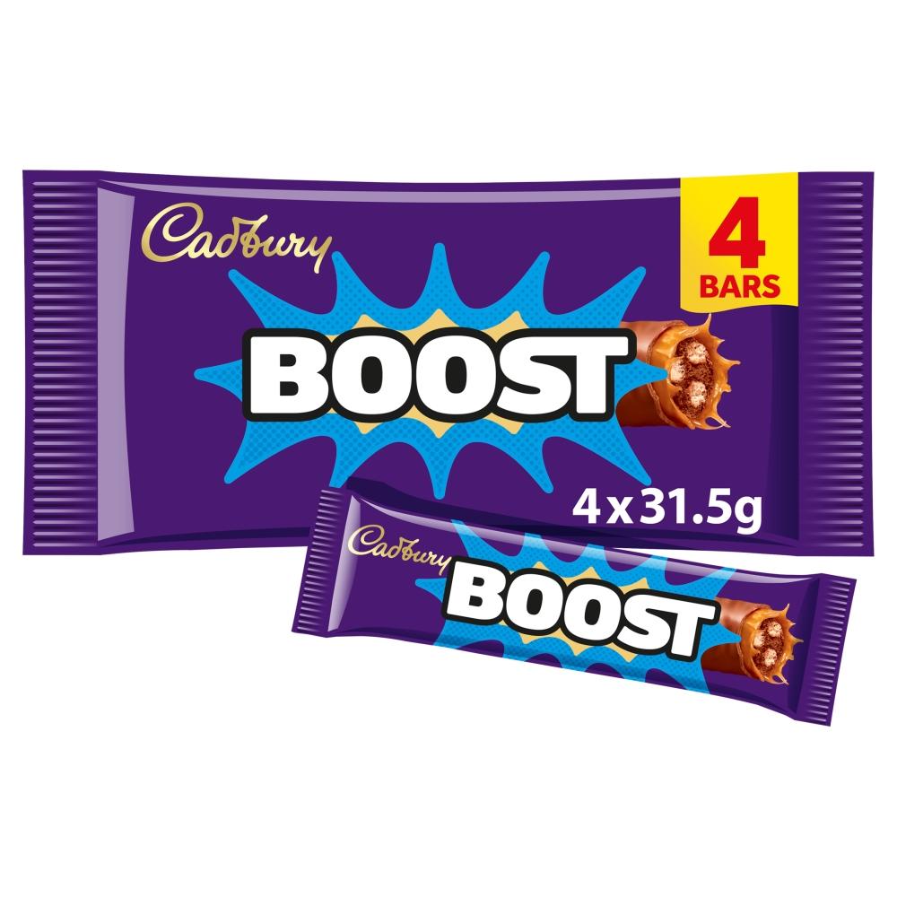CADBURY BOOST CHOCOLATE BAR 126G (4 PACK) – 12 X (4 X 31.5G)