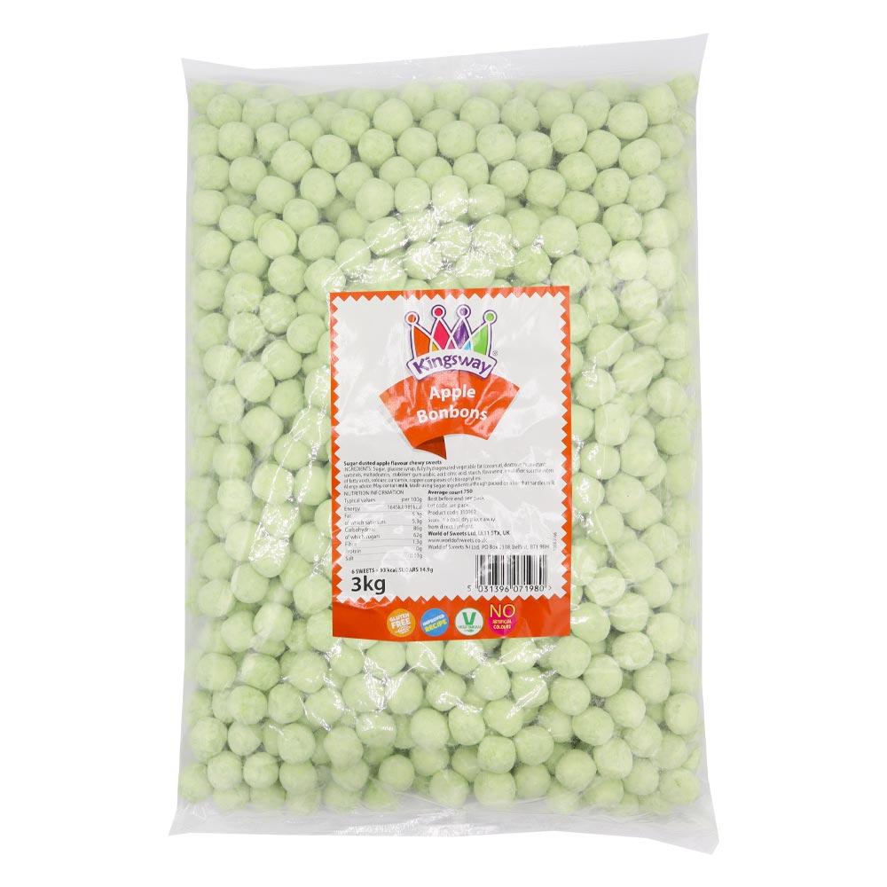 KINGSWAY VEGGIE APPLE BON BONS 3KG (VEGAN) – 1 X 3KG BAG - 0