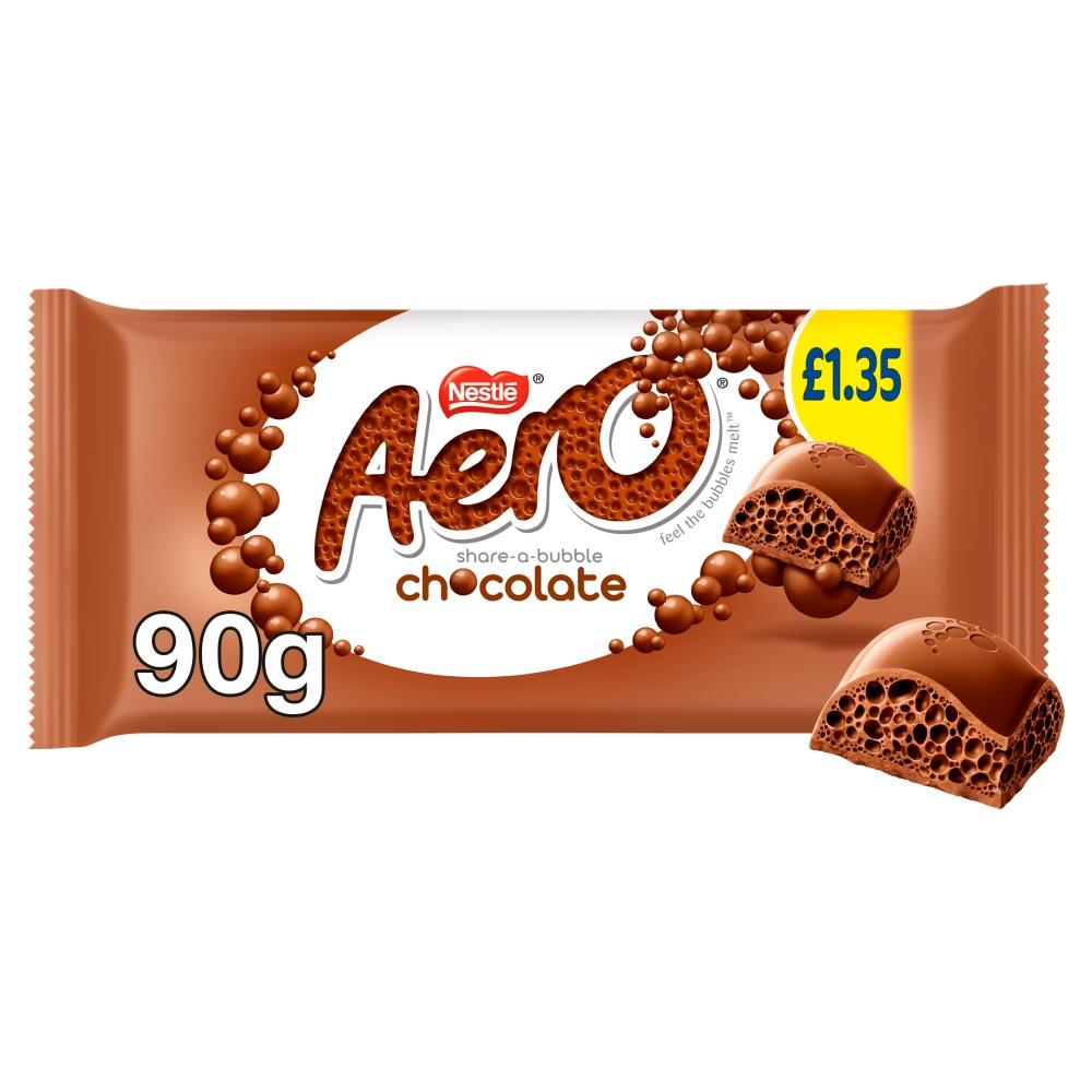 AERO MILK CHOCOLATE SHARING BAR 90G (£1.35)