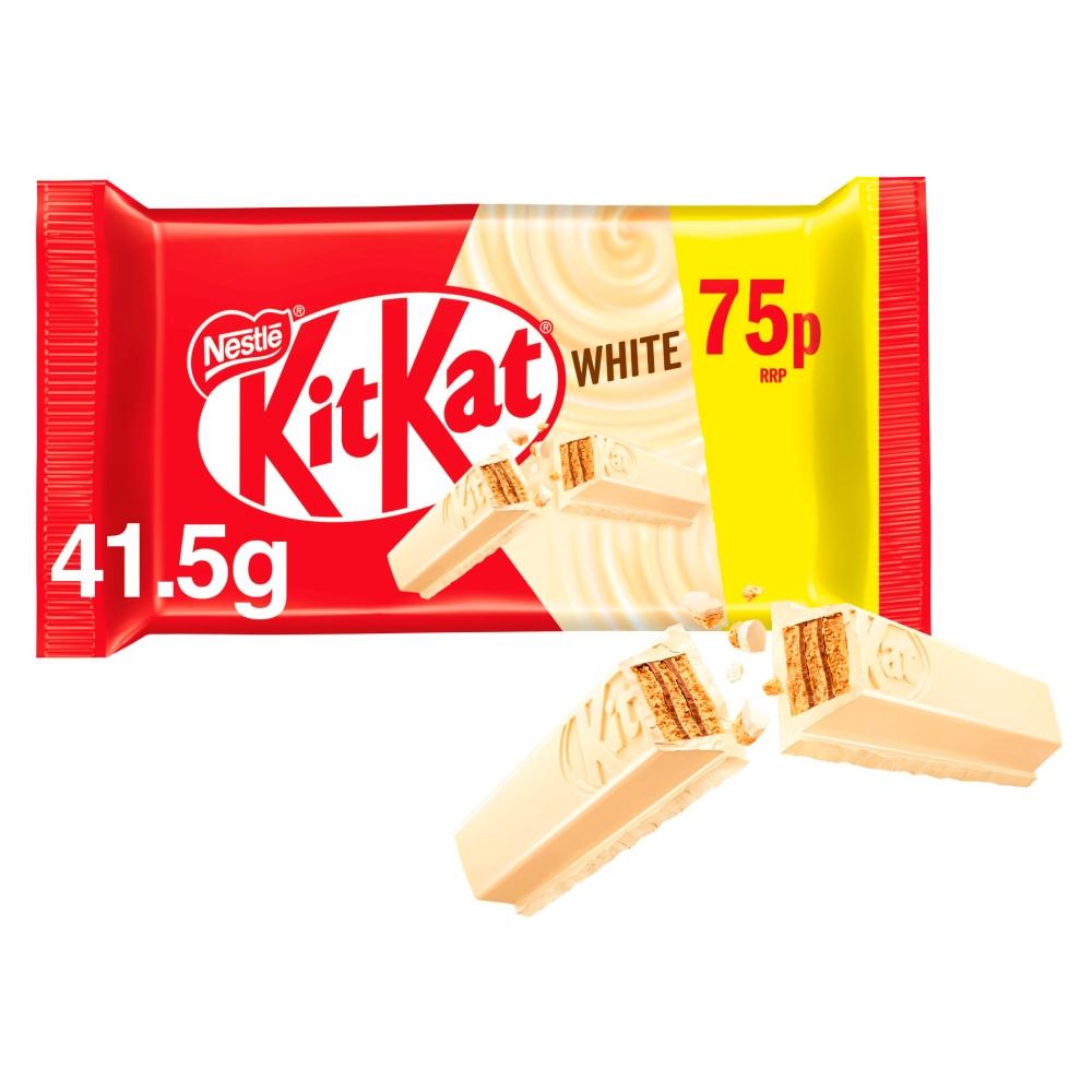 KITKAT 4 FINGER WHITE BISCUIT BAR 41.5G – 24 X 41.5G BARS - 0