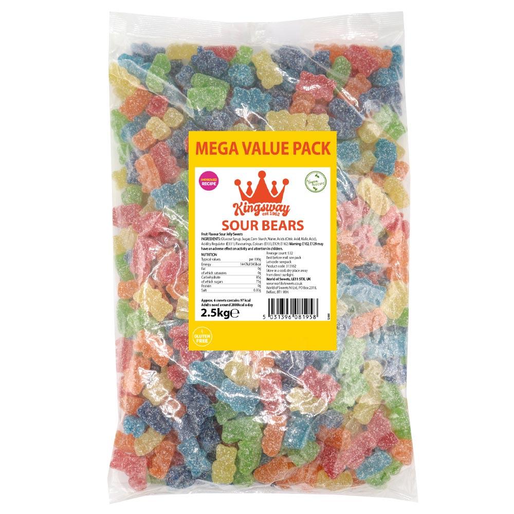 KINGSWAY SOUR BEARS 2.5KG BAG (VEGAN)