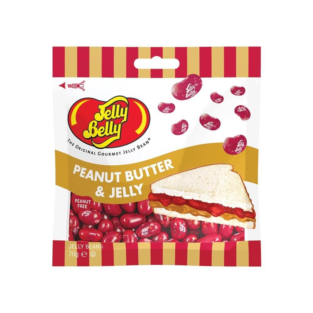 JELLY BELLY PEANUT BUTTER & JELLY JELLY BEANS 70G BAG – 12 X 70G BAGS