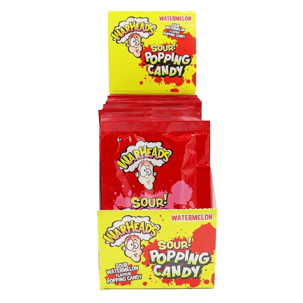 WARHEADS SOUR POPPING CANDY WATERMELON 9G POUCH – 20 X 9G POUCHES
