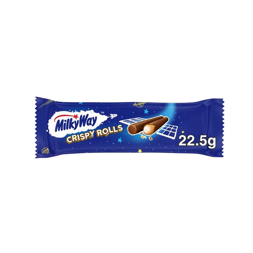 MILKY WAY MILK CHOCOLATE CRISPY ROLLS 22.5G – 24 X 22.5G PACKS