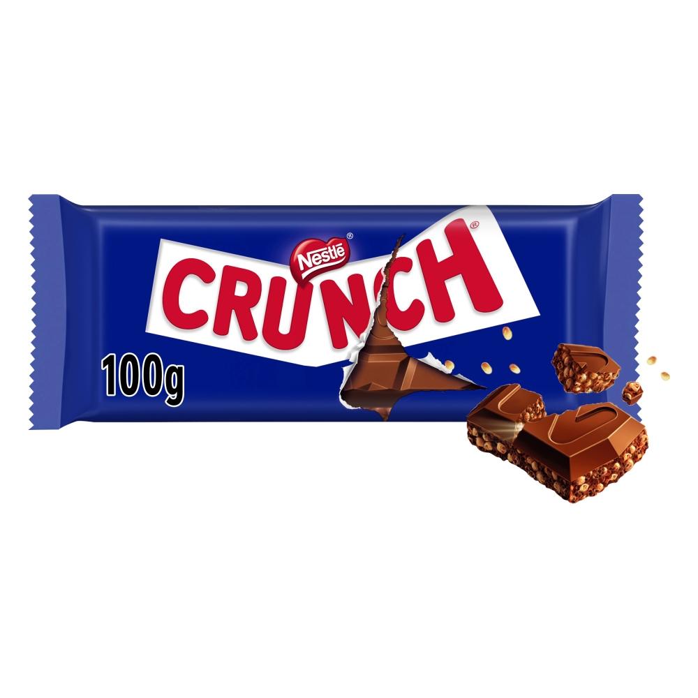 CRUNCH MILK CHOCOLATE SHARING BAR 100G (£1.50) – 20 X 100G BARS - 0