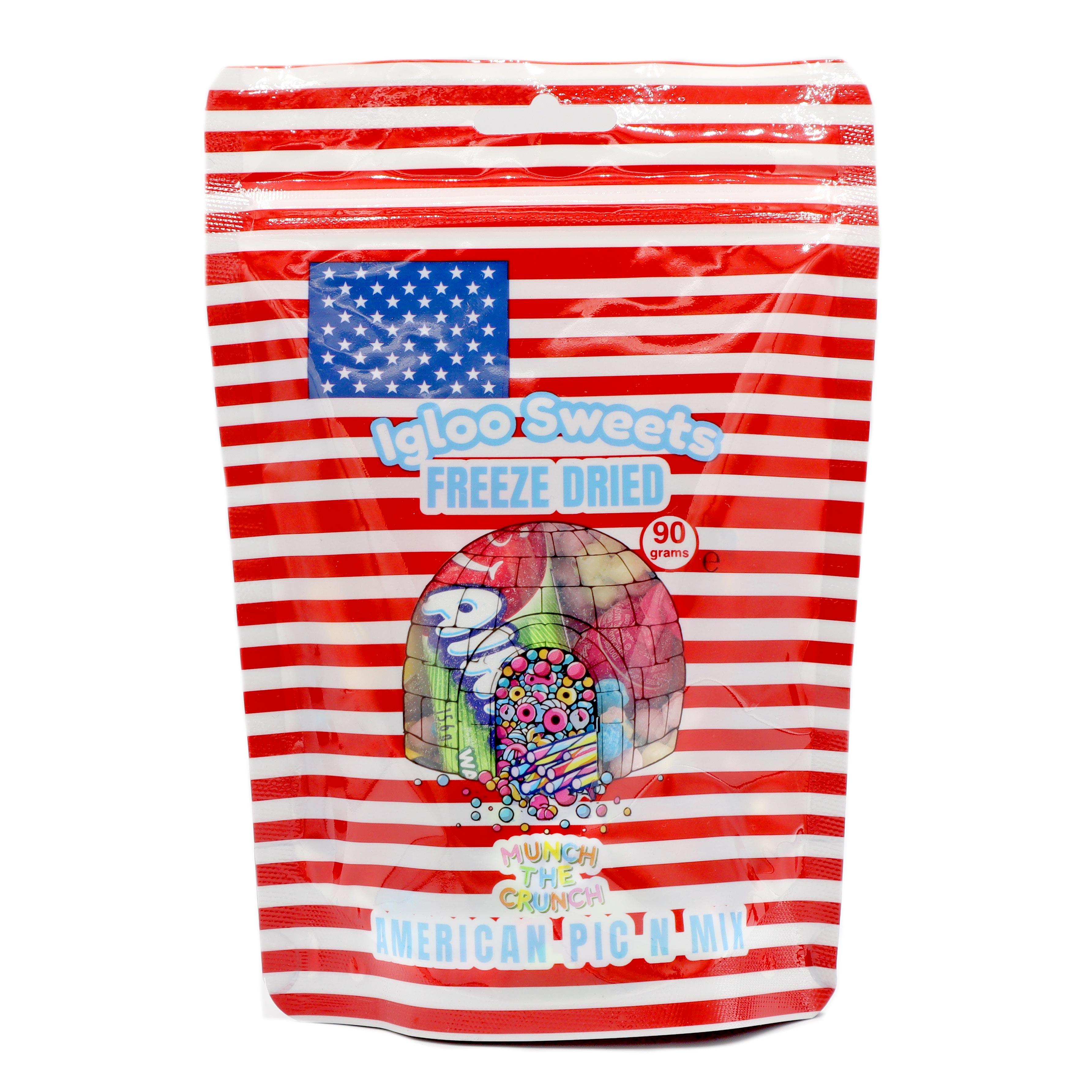 IGLOO AMERICAN PIC N MIX FREEZE DRIED SWEETS 90G POUCH – 10 X 90G POUCHES
