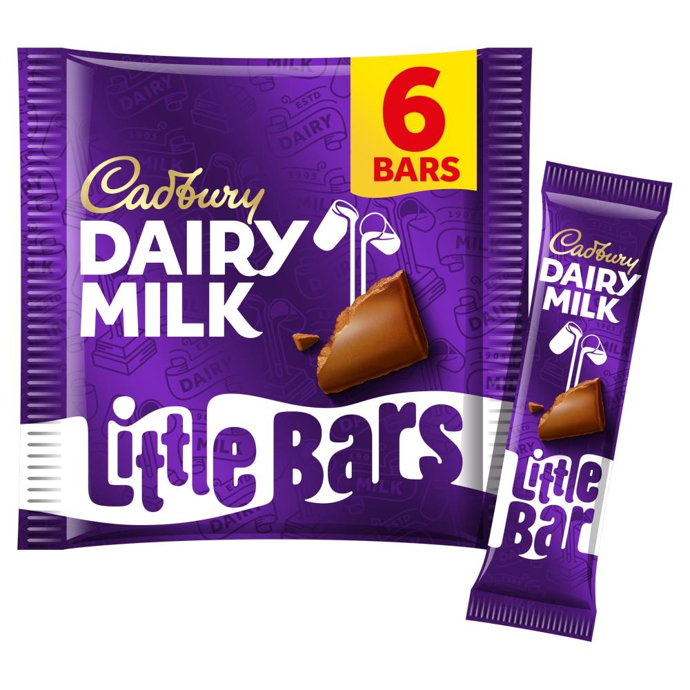 CADBURY DAIRY MILK LITTLE BARS CHOCOLATE 108G (6 PACK) – 18 X (6 X 18G)