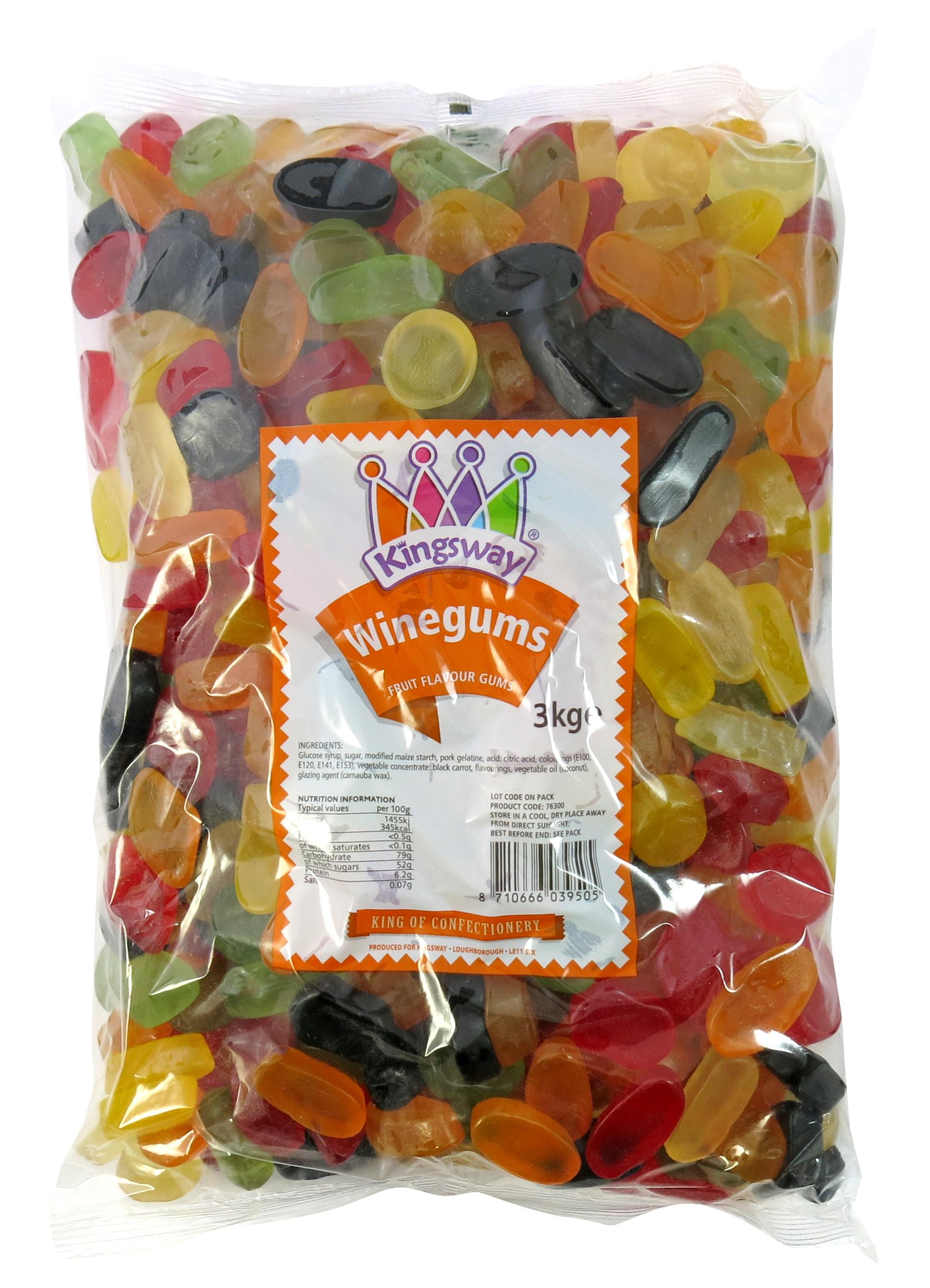 KINGSWAY WINE GUMS 3KG (VEGAN) – 1 X 3KG BAG - 0