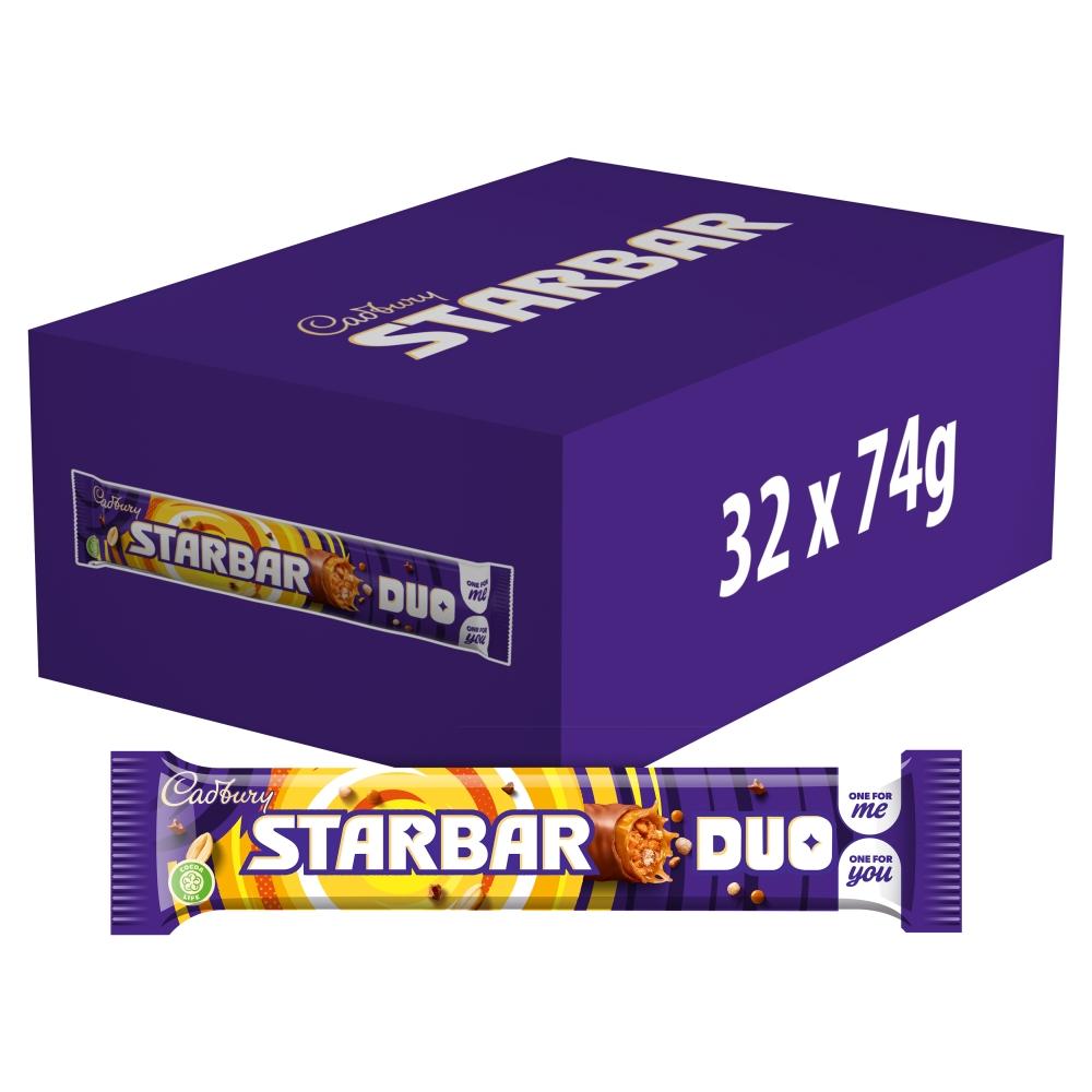 CADBURY STARBAR DUO CHOCOLATE BAR 74G – 32 X 74G BARS