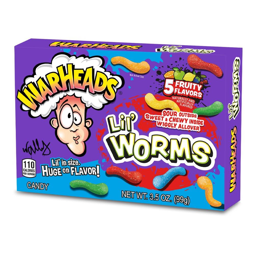 WARHEADS LIL' WORMS THEATRE BOX 99G – 12 X 99G BOXES