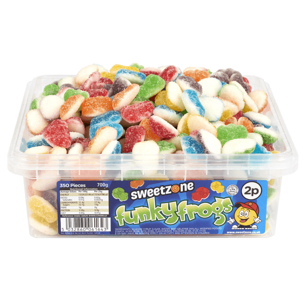 SWEETZONE FUNKY FROGS 700G TUB – 1 X 700G TUB