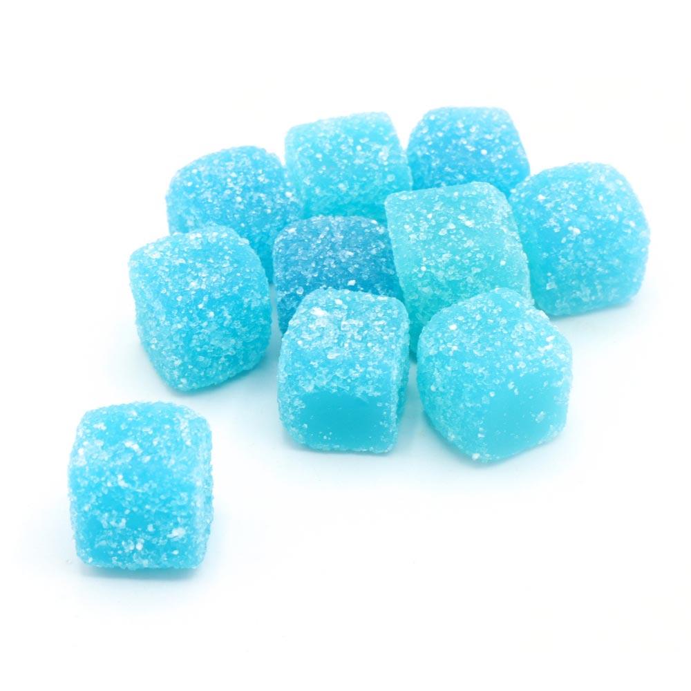 WARHEADS BLUE RASPBERRY CUBES 99G BAG – 12 X 99G BAGS - 0