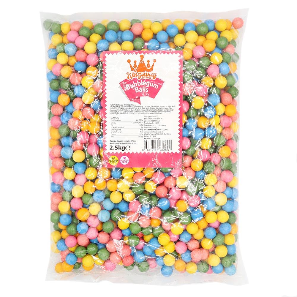 KINGSWAY BUBBLEGUM BALLS 2.5KG BAG – 1 X 2.5KG BAG - 0