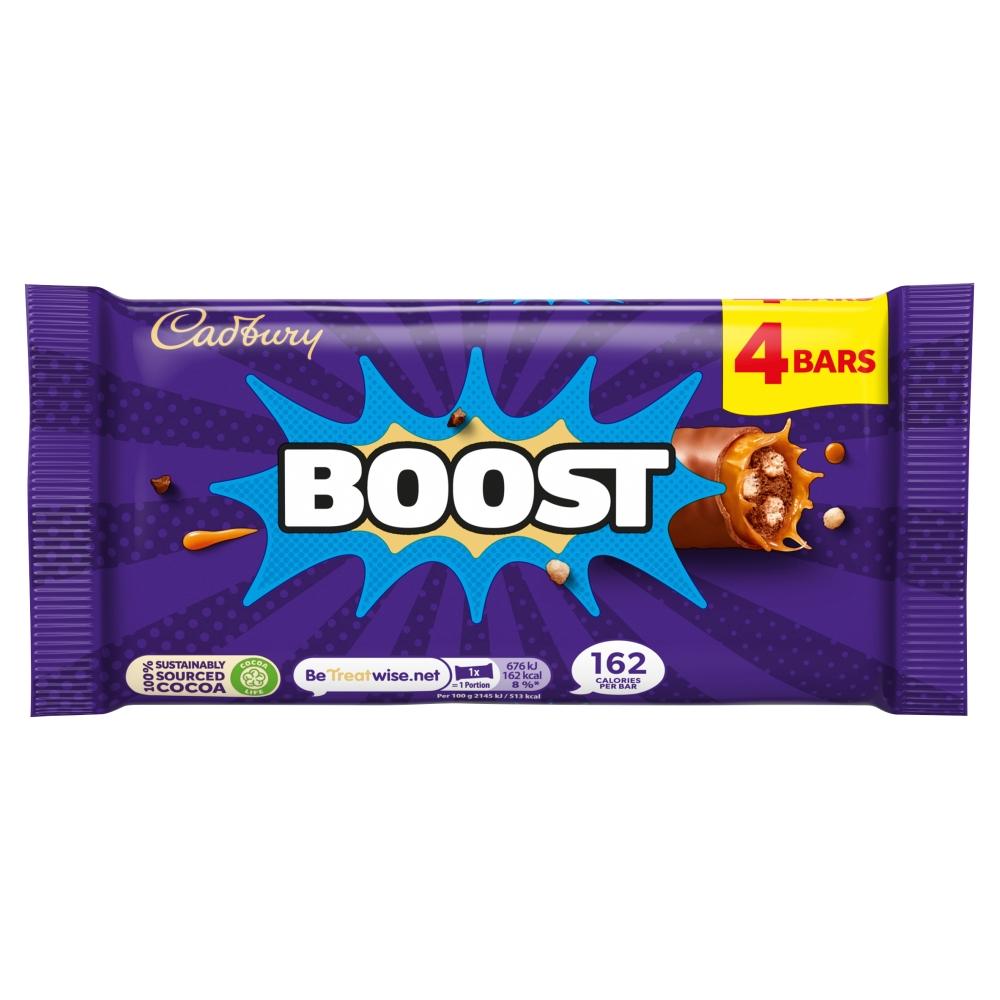 CADBURY BOOST CHOCOLATE BAR 126G (4 PACK) – 12 X (4 X 31.5G) - 0