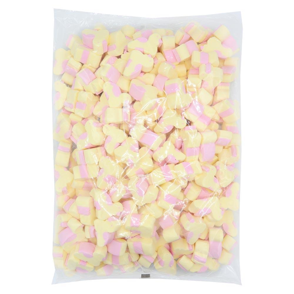 KINGSWAY YELLOW & PINK CHICK MALLOWS 1KG (DAIRY FREE) – 1 X 1KG BAG - 0