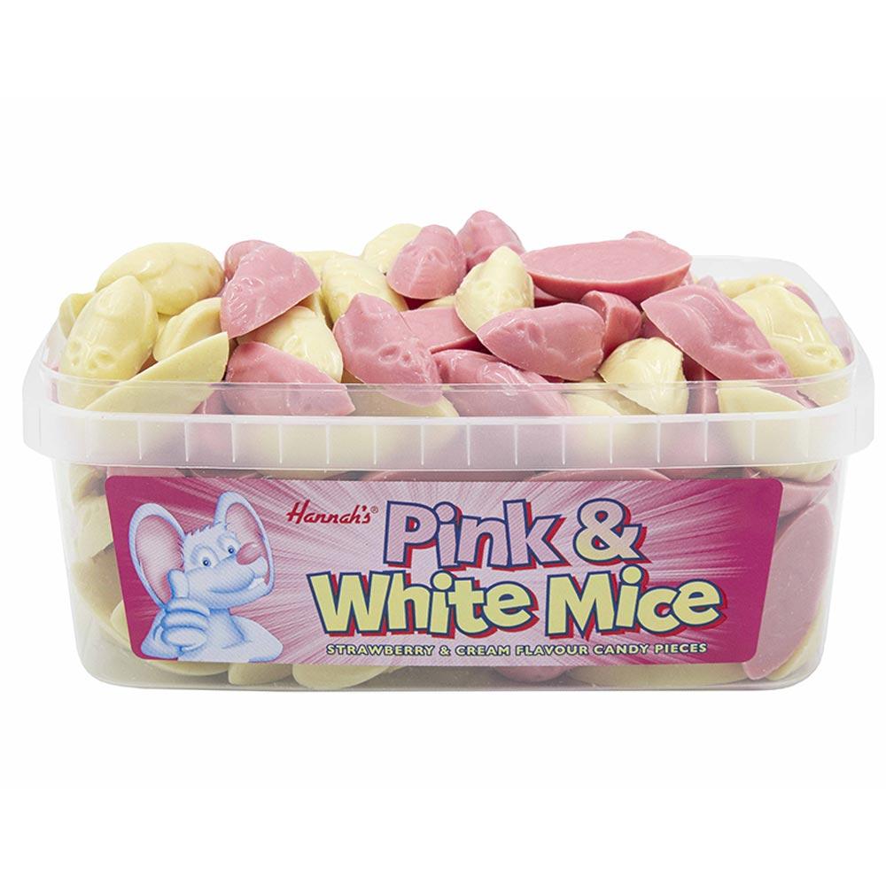 HANNAH'S PINK & WHITE MICE 600G TUB – 1 X 600G TUB