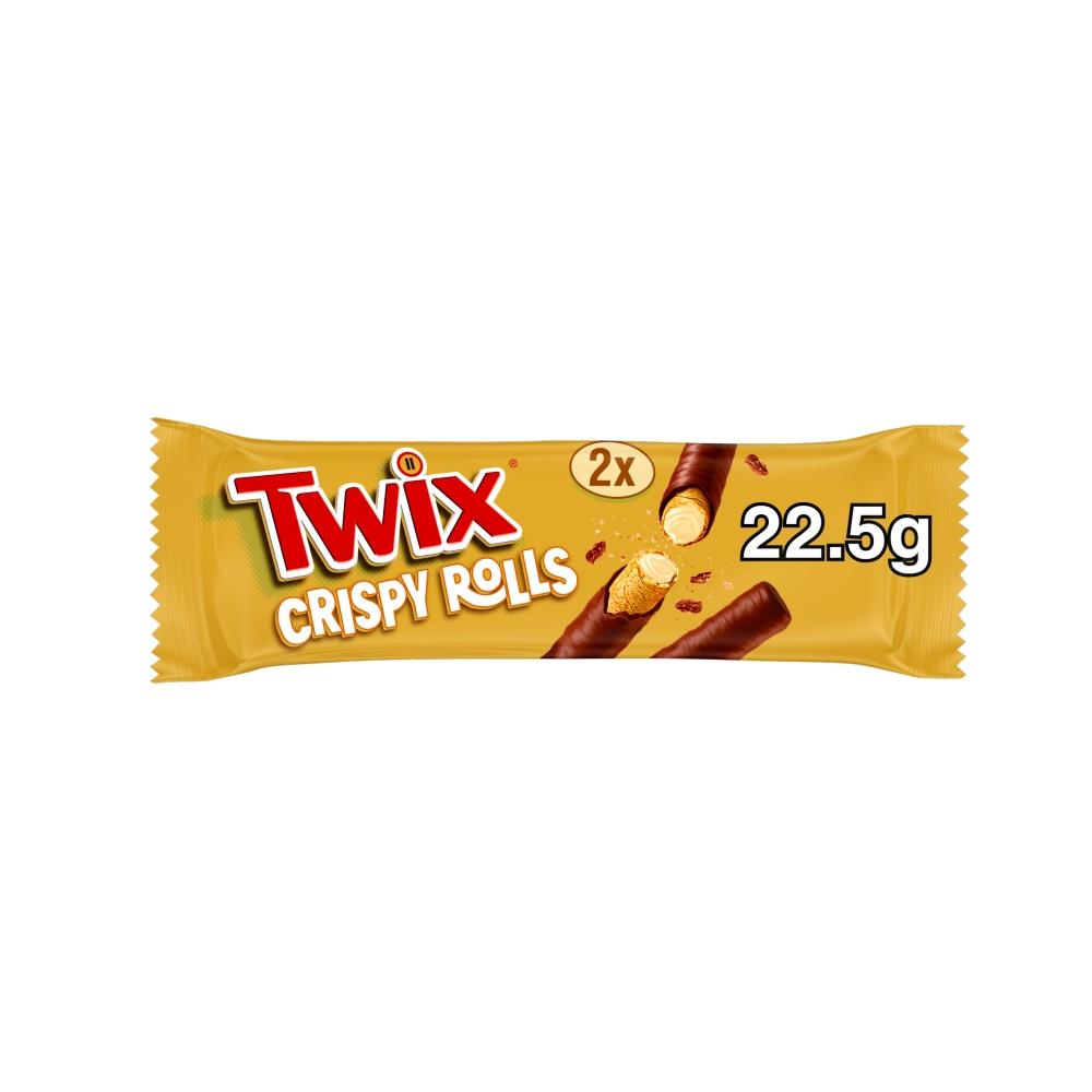 TWIX CHOCOLATE & CARAMEL CRISPY ROLLS 22.5G – 24 X 22.5G PACKS