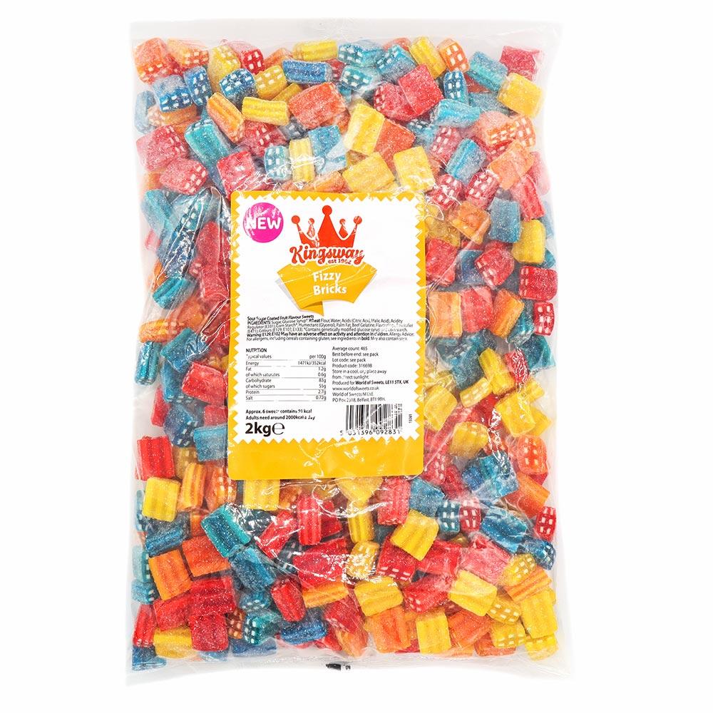 KINGSWAY FIZZY BRICKS 2KG BAG – 1 X 2KG BAG - 0