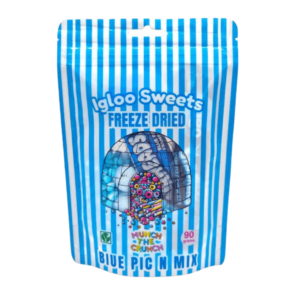 IGLOO BLUE FREEZE DRIED SWEETS 90G POUCH – 10 X 90G POUCHES