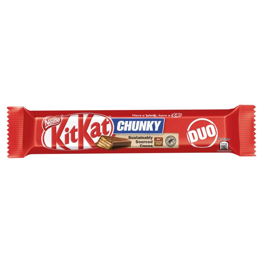KIT KAT CHUNKY DUO MILK CHOCOLATE BAR 64G – 24 X 64G BARS - 0