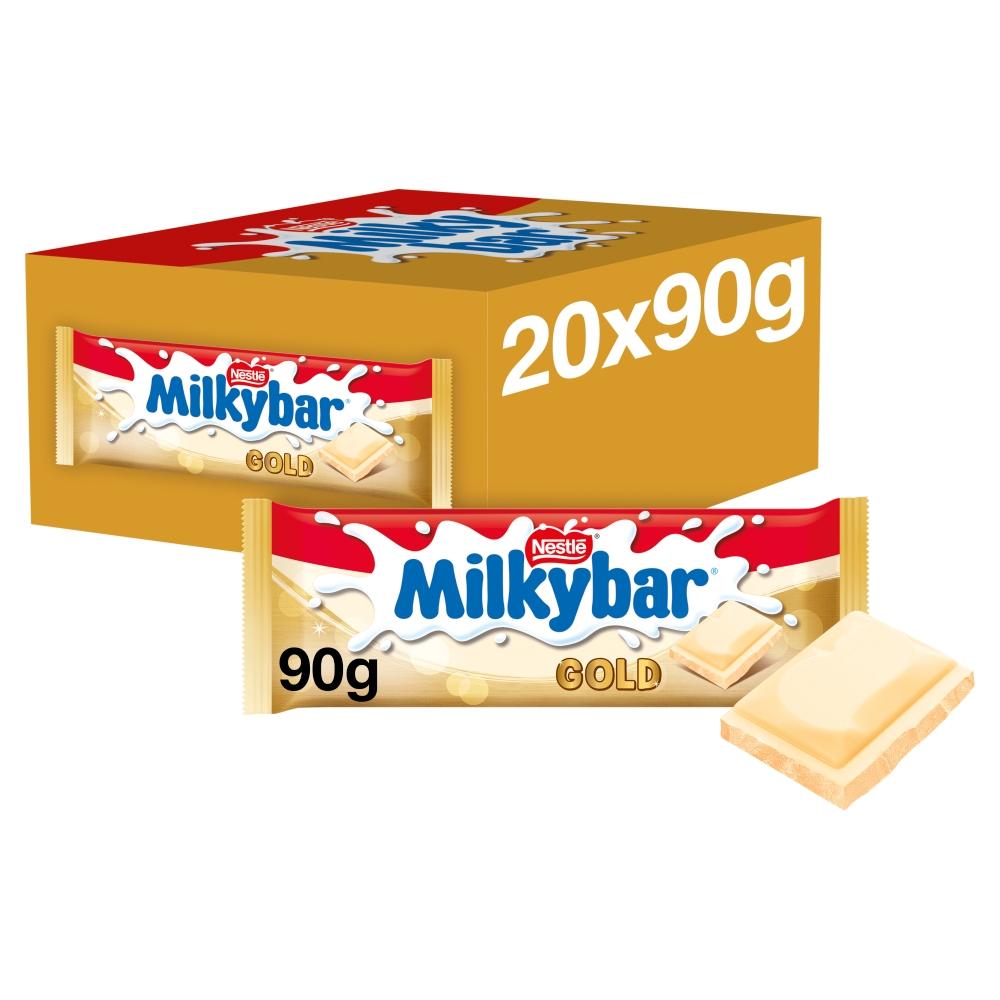 MILKYBAR GOLD CARAMEL WHITE CHOCOLATE SHARING BAR 90G – 20 X 90G BARS