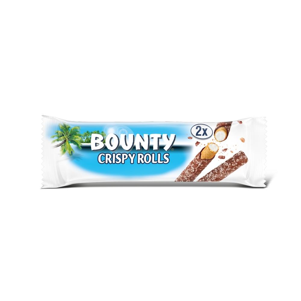 BOUNTY MILK CHOCOLATE & COCONUT CRISPY ROLLS 23.4G – 24 X 23.4G PACKS - 0