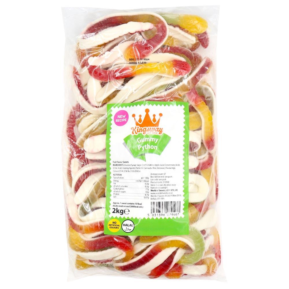KINGSWAY GUMMY PYTHON 2KG BAG – 1 X 2KG BAG