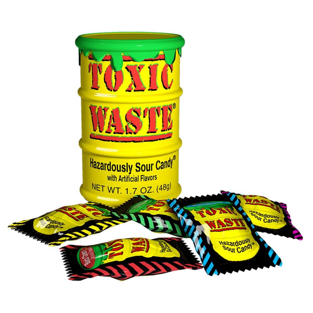 TOXIC WASTE SWEETS YELLOW TUBS – 12 X 42G TUB
