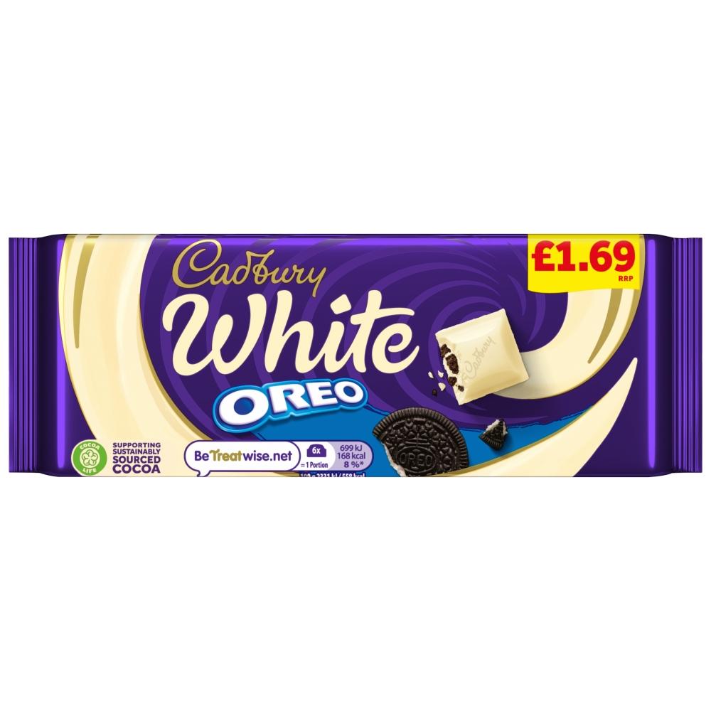 CADBURY OREO WHITE CHOCOLATE BAR 120G – 17 X 120G BARS