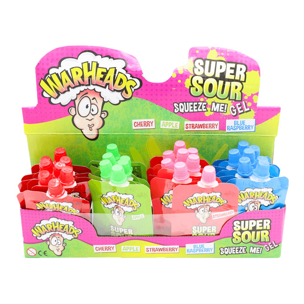 WARHEADS SUPER SOUR SQUEEZE ME GEL 20G – 32 X 20G PACKS