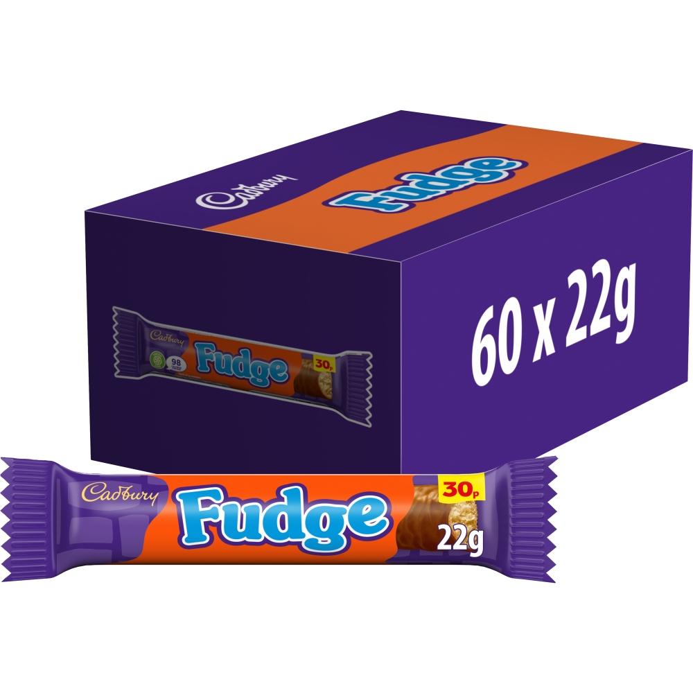 CADBURY FUDGE CHOCOLATE BAR 22G – 60 X 22G BARS