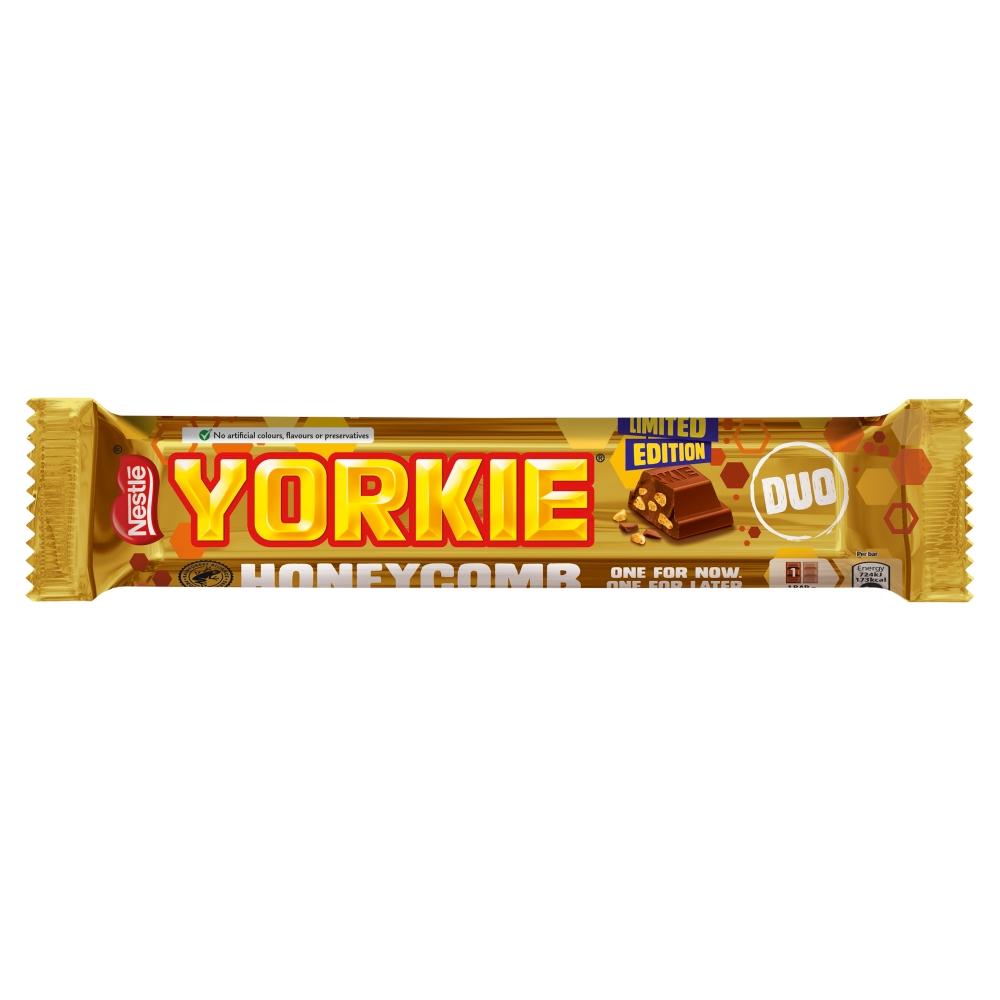 YORKIE HONEYCOMB MILK CHOCOLATE DUO BAR 66G – 24 X 66G BARS - 0