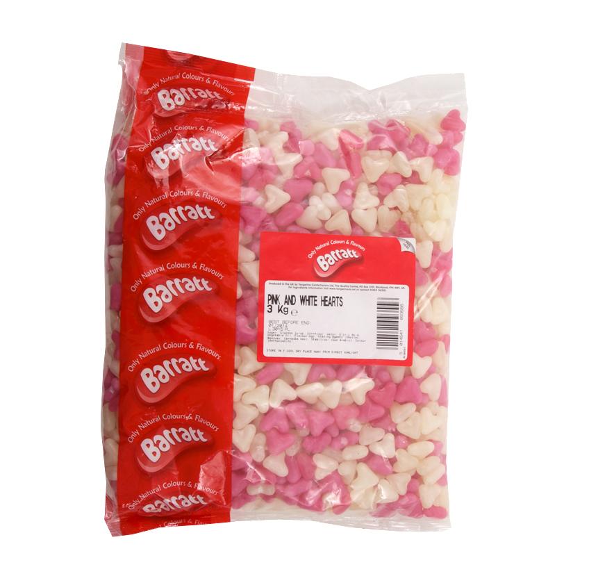 BARRATT JELLY LOVE HEARTS 3KG (VEGAN) – 1 X 3KG BAG - 0