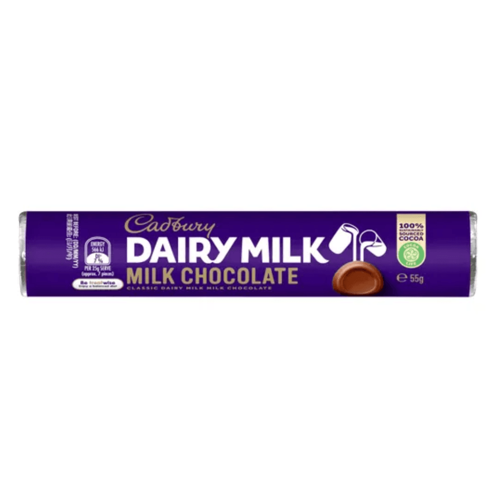 CADBURY DAIRY MILK CHOCOLATE ROLL 55G (AUSTRALIAN) – 36 X 55G ROLLS